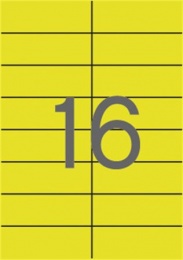 Etikett, 105x37 mm, színes, APLI, sárga, 320 etikett/csomag