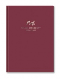 Tanári zsebkönyv, 2026/2027 tanév, A5, heti, TOPTIMER, málna