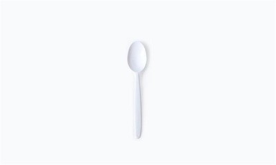 Evőkanál, műanyag, 18,5 cm, 100 db , fehér