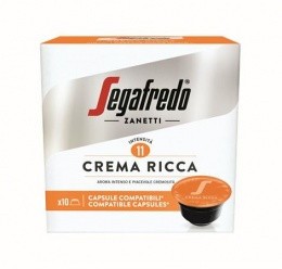 Kávékapszula, Dolce Gusto kompatibilis, 10 db, SEGAFREDO "Crema Ricca" Akciós
